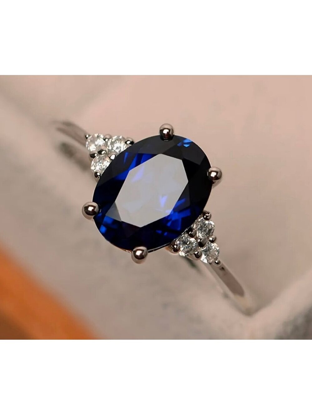 ️New - Gorgeous Blue Zirconia Promise Style Ring - Size 7